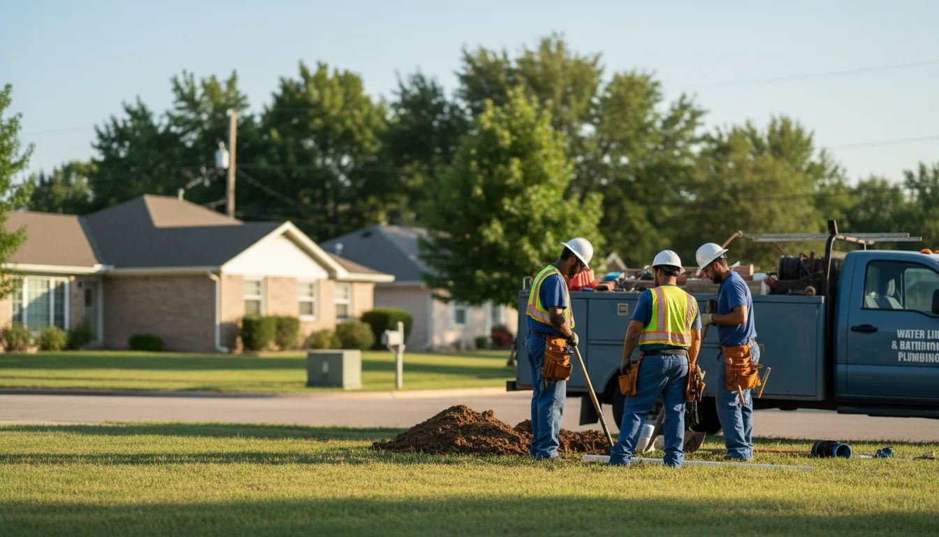 Residential water line and bathroom plumbing service in Hurt, VA